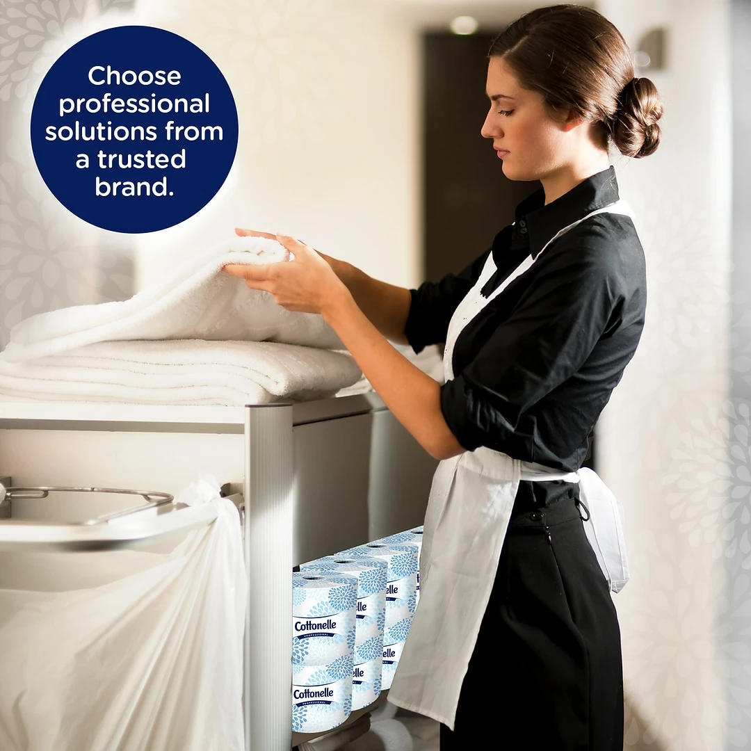 Cottonelle 2-Ply Standard Toilet Paper, White, 451 Sheets/Roll, 20 Rolls/Carton (13135) - Image 5