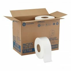 Pacific Blue Basic Pacific Blue Recycled Jumbo Jr. Toilet Paper, 2-Ply, White, 1000 Ft./Roll, 8 Rolls/Carton (12798)