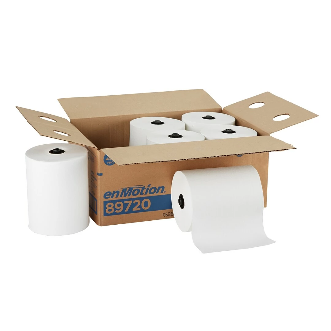 Enmotion Flex Hardwound Paper Towels, 1-ply, 550 Ft./Roll, 6 Rolls/Carton (89720) - Image 5