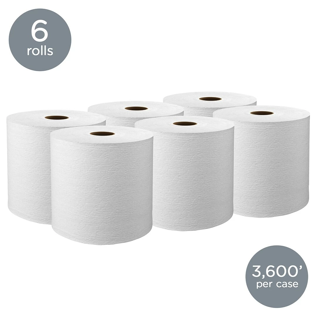 Kleenex Professional Recycled Hardwound Paper Towels, 1-ply, 600 Ft./Roll, 6 Rolls/Carton (11090) - Image 8