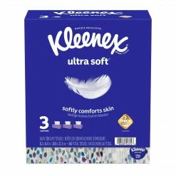 Kleenex Ultra Soft Facial Tissue, 3-Ply, 110 Tissues/Box, 3 Boxes/Pack (50239)