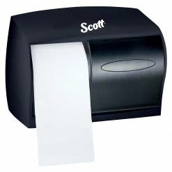 Kimberly-Clark Professional ICON Coreless 2-Roll Horizontal Toilet Paper Dispenser With Faceplate, Black Mosaic (58722)