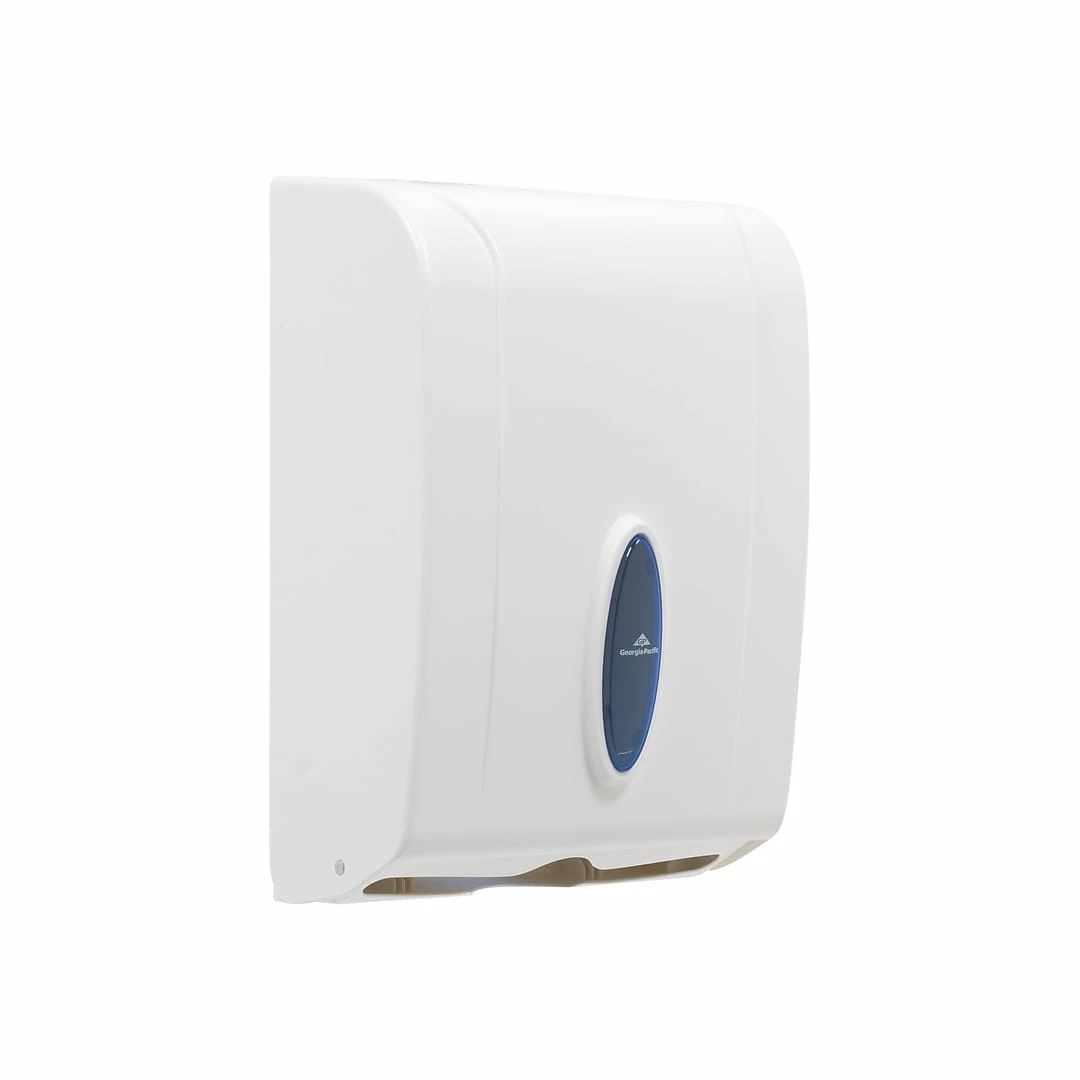 Georgia-Pacific Plastic C-Fold/Multifold Paper Towel Dispenser, White (56630/01) - Image 2