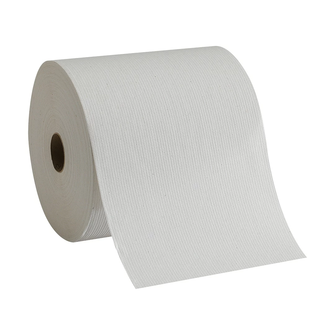 Pacific Blue Basic Recycled Hardwound Paper Towels, 1-ply, 800 Ft./Roll, 6 Rolls/Carton (26601)