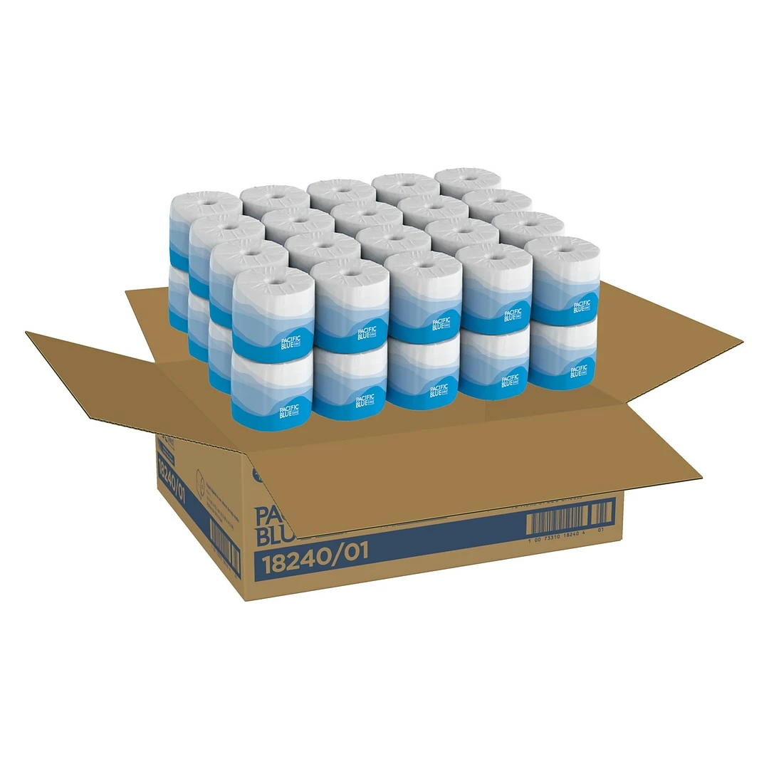 Pacific Blue Select 2-Ply Embossed Toilet Paper By GP PRO, White, 550 Sheets/Roll, 40 Rolls/Case (18240/01)