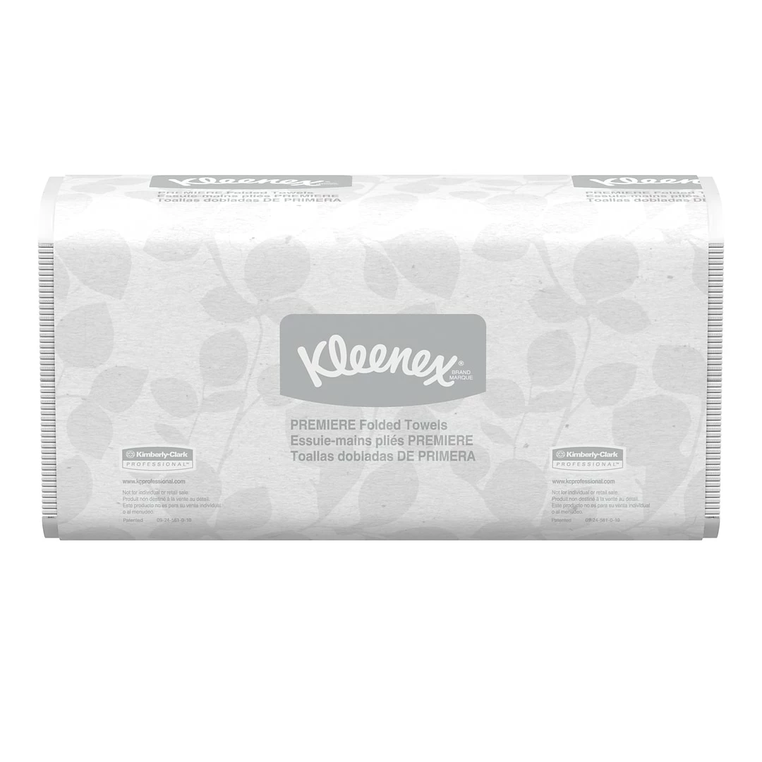 Kleenex Premiere Recycled Multifold Paper Towels, 1-ply, 120 Sheets/Pack, 25 Packs/Carton (13253) - Image 4