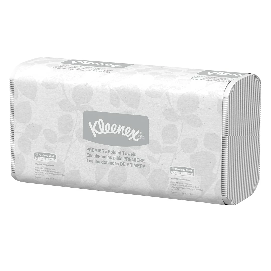 Kleenex Premiere Recycled Multifold Paper Towels, 1-ply, 120 Sheets/Pack, 25 Packs/Carton (13253) - Image 5