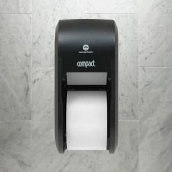 Georgia-Pacific Compact® 2-Roll Vertical Coreless Toilet Paper Dispenser By GP PRO, Black (56790A)