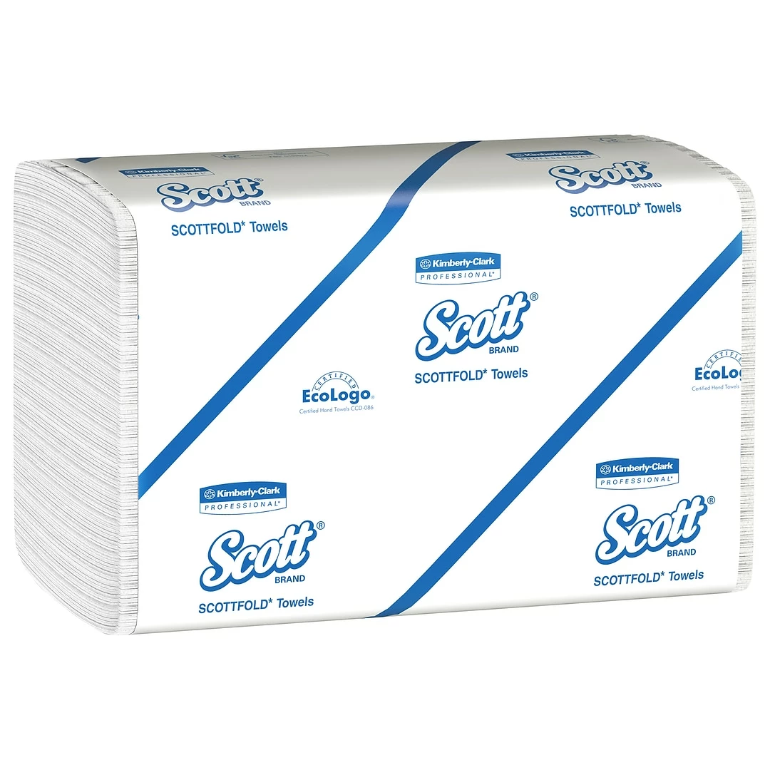 Scott SCOTTFOLD Recycled Multifold Paper Towels, 1-ply, 175 Sheets/Pack, 25 Packs/Carton (01960)