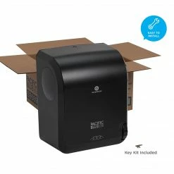 Pacific Blue Ultra™ Mechanical Paper Towel Dispenser By GP PRO, Black, 12.60” W X 9.30” D X 16.70” H (59589)
