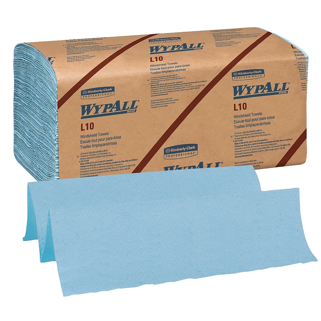 WypAll L10 Nylon Wipers, Blue, 224 Towels/Pack, 10 Packs/Carton (05123) - Image 3