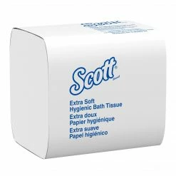 Scott Cotton 2-ply Z-Fold Toilet Paper, White, 250 Sheets/Pack, 36 Packs/Carton (48280)