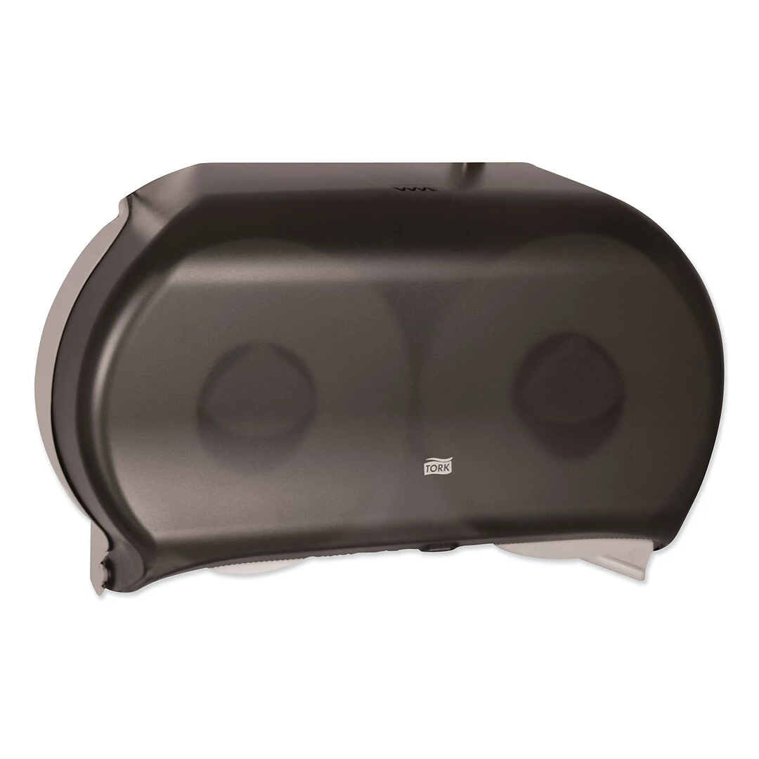 Tork® Twin Jumbo Roll Bath Tissue Dispenser, 19.29 X 5.51 X 11.83, Smoke/Gray - Image 7