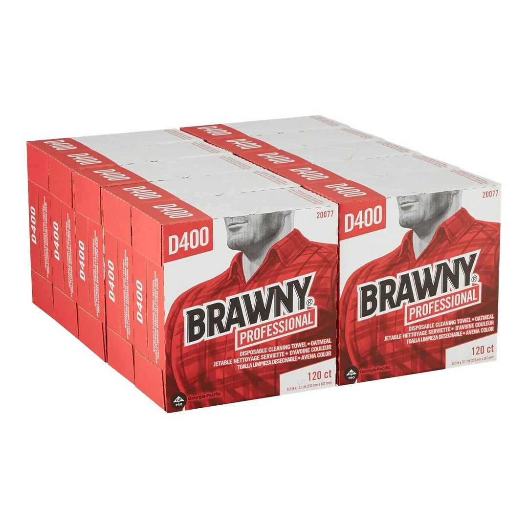 Brawny Professional D400 DRC Wipers, Oatmeal, 120 Sheets/Box (20077) - Image 3