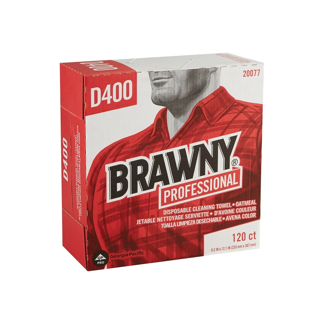 Brawny Professional D400 DRC Wipers, Oatmeal, 120 Sheets/Box (20077) - Image 4