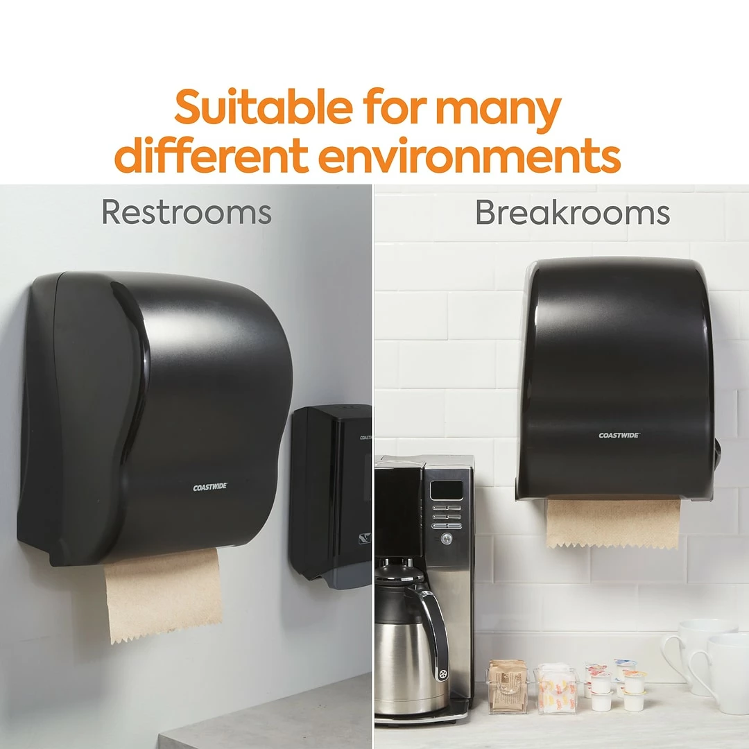 Eco Green Recycled Hardwound Paper Towels, 1-ply, 6 Rolls/Carton (EK8018-6) - Image 2