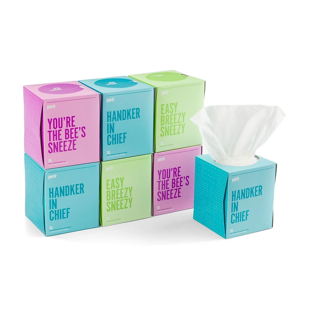 Perk™ Ultra Soft Tissue, 2-Ply, 95 Sheets/Box, 6 Boxes/Pack, 6 Packs/Carton (PK57779CT) - Image 2