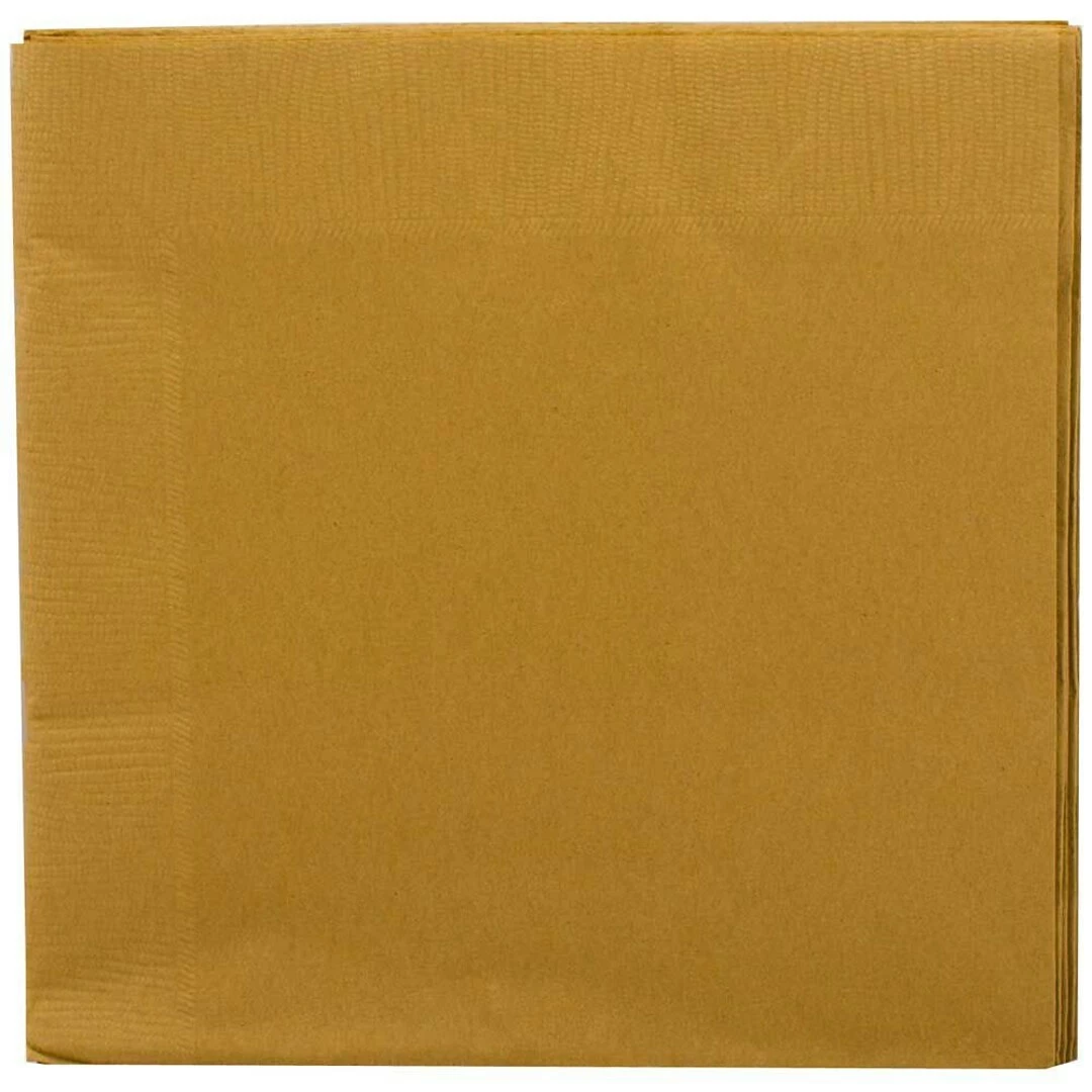 JAM Paper® Medium Lunch Napkins, 6 1/2 X 6 1/2, Gold, 40/Pack (356028328)
