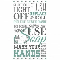 Amscan Bathroom Etiquette Guest Towels, 7.75'' X 4.5'', 4/Pack, 16 Per Pack (530016)