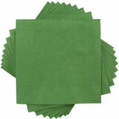 JAM Paper® Medium Lunch Napkins, 6 1/2 X 6 1/2, Green, 40/Pack (255628201)