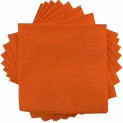 JAM Paper Beverage Napkin, 2-ply, Orange, 40 Napkins/Pack (5255620725)