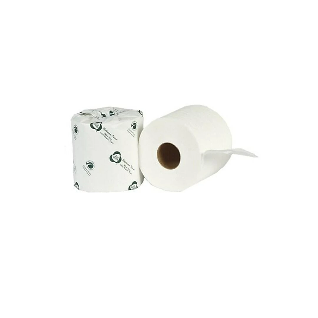 American Paper Eco Green 2-Ply Standard Toilet Paper, White, 550 Sheets/Roll, 18 Rolls/Carton (EB8543) - Image 2