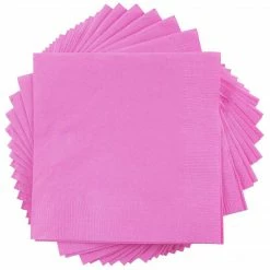 JAM Paper Lunch Napkin, 2-ply, Fuchsia Pink, 40 Napkins/Pack (255621948)