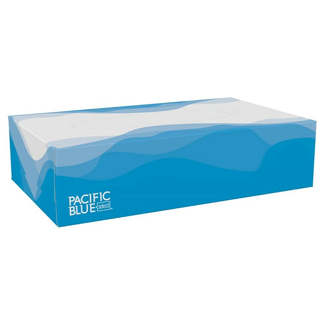 Pacific Blue Select Facial Tissue, 2-ply, 100 Tissues/Box, 30 Boxes/Carton (48100) - Image 3
