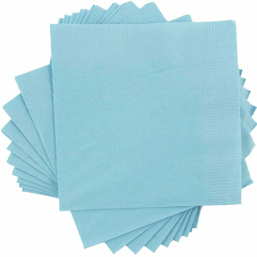 JAM Paper Lunch Napkin, 2-ply, Sea Blue, 40 Napkins/Pack (6255620712)
