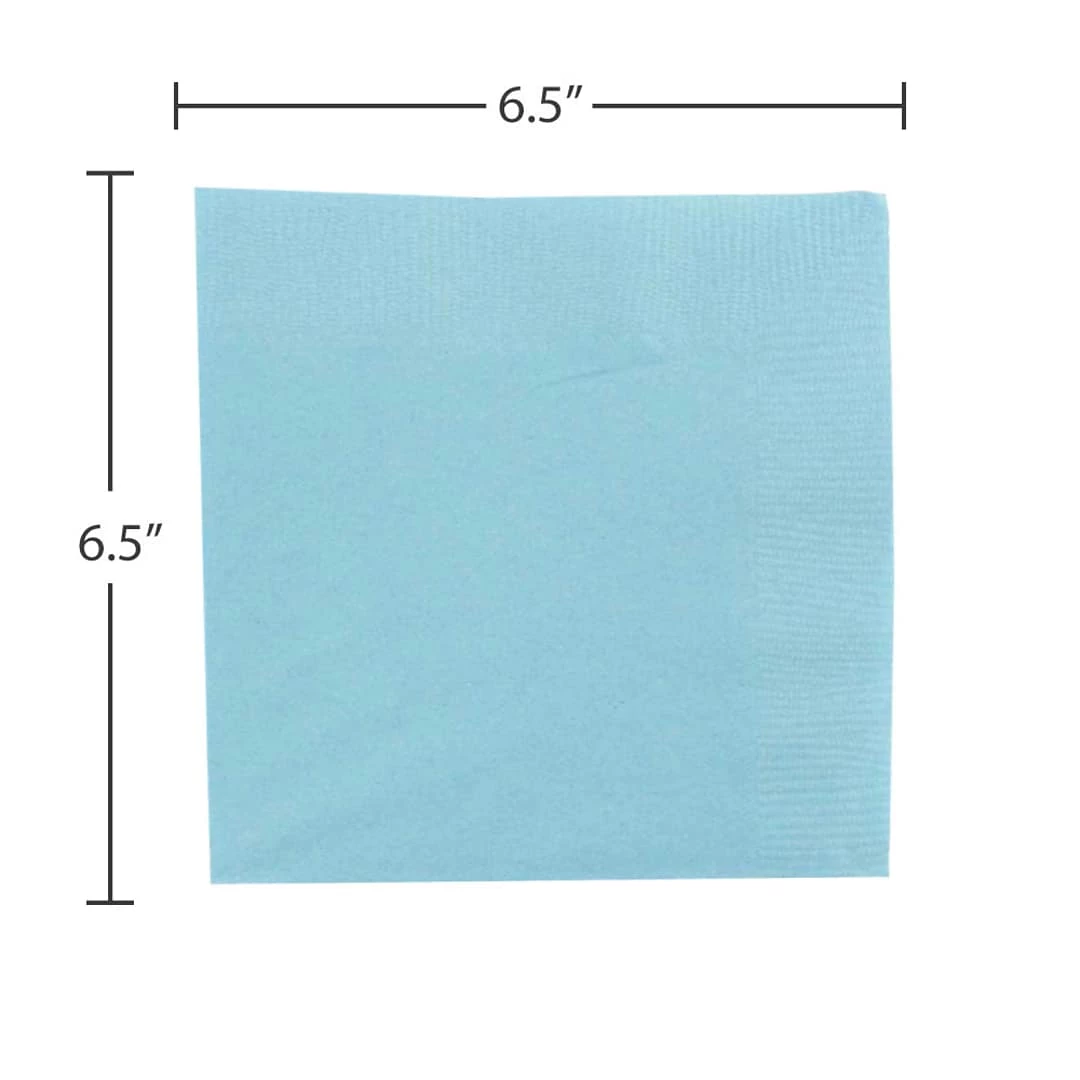 JAM Paper Lunch Napkin, 2-ply, Sea Blue, 40 Napkins/Pack (6255620712) - Image 3