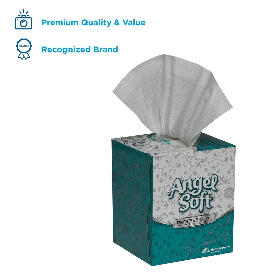 Angel Soft Professional SeriesĀ Facial Tissue, 2-ply, 96 Tissues/Box (46580)