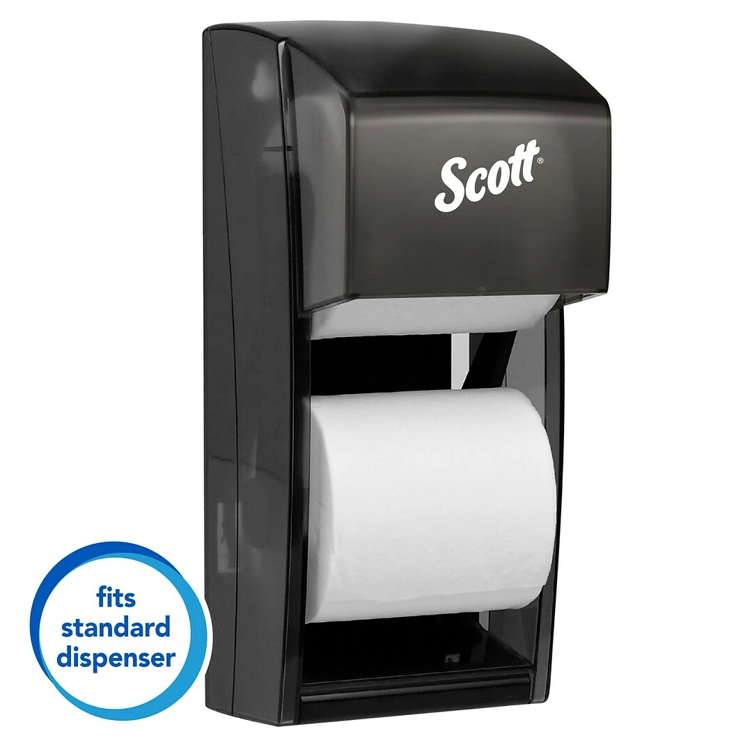 Scott Essential Standard Toilet Paper, 2-Ply, White, 550 Sheets/Roll, 80 Rolls/Carton (04460) - Image 4