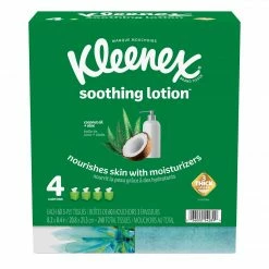 Kleenex Lotion Facial Tissue, 3-Ply, 60 Sheets/Box, 4 Boxes/Pack (25834)