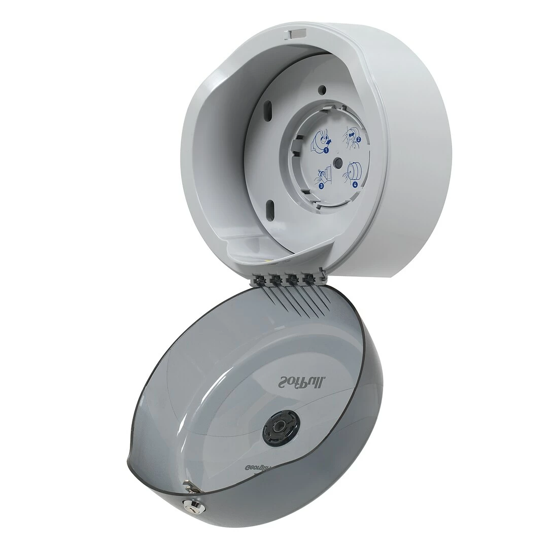 Georgia-Pacific SofPull® High-Capacity Centerpull Bathroom Tissue Dispenser, Translucent White, 10.5"W X 6.75"D X 10.5"H - Image 7