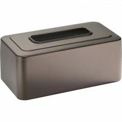 InterDesign® 4" X 10" X 5 1/2" Olivia Tissue Box Holder, Bronze