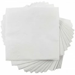 JAM Paper® Medium Lunch Napkins, 6 1/2 X 6 1/2, White, 480/Box (6255620732b)