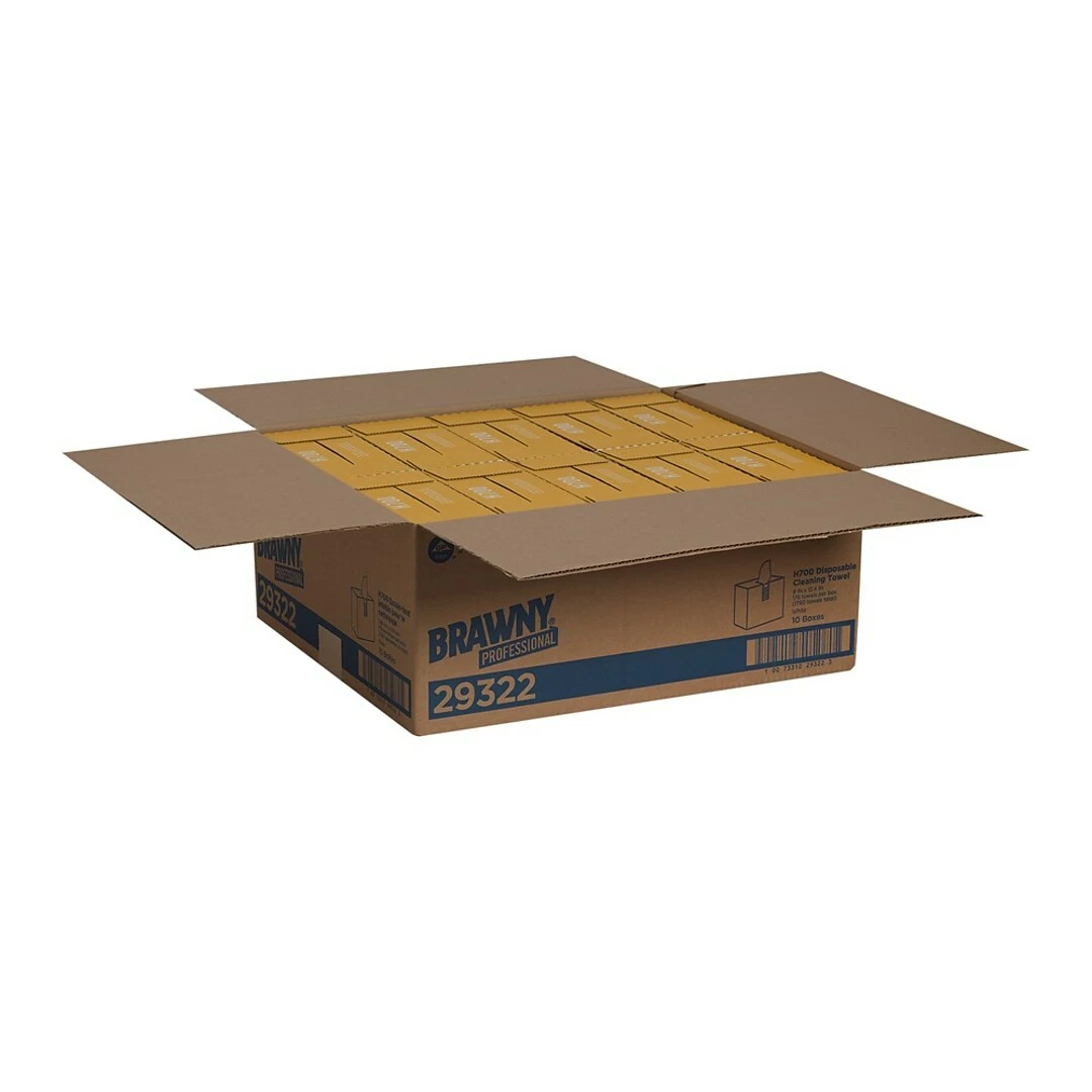 Brawny Professional H700 Fiberboard Dry Cloths, White, 176 Wipers/Box, 10 Boxes/Carton (29322) - Image 3