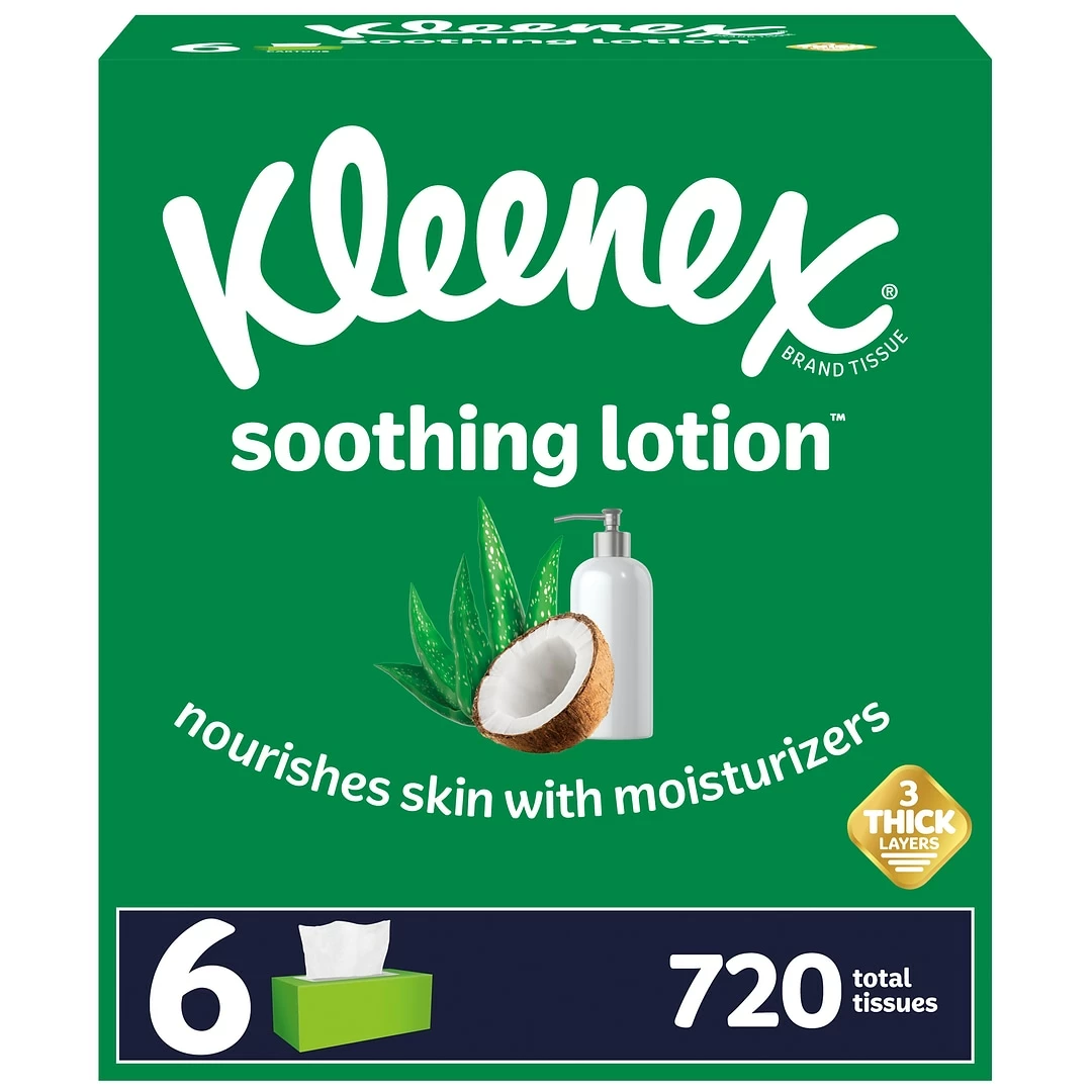 Kleenex Boutique Lotion Facial Tissue, 3-Ply, 65 Sheets/Box, 27/Carton (25829) - Image 2
