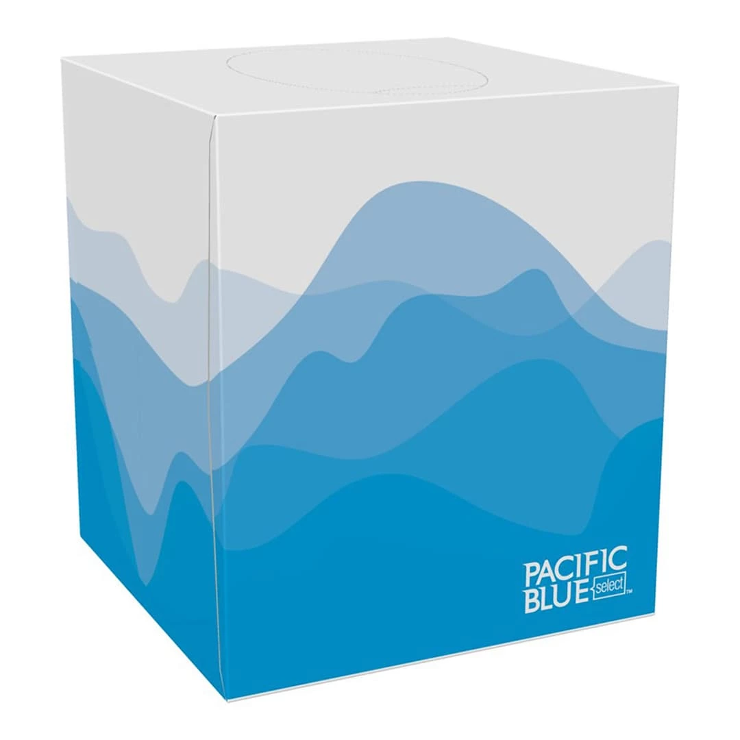 Pacific Blue Select Facial Tissue, 2-ply, 100 Tissues/Box, 36 Boxes/Pack (46200) - Image 3