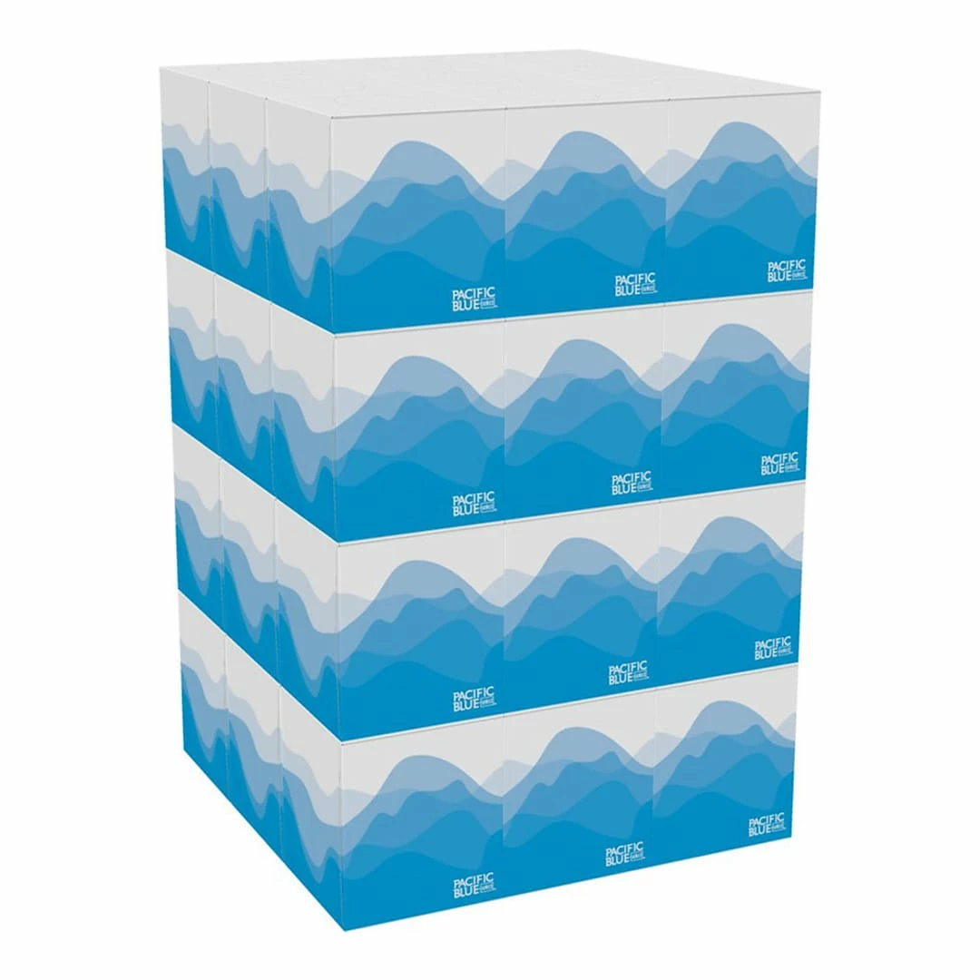 Pacific Blue Select Facial Tissue, 2-ply, 100 Tissues/Box, 36 Boxes/Pack (46200) - Image 4