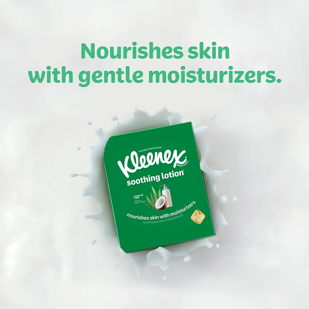 Kleenex Boutique Lotion Facial Tissue, 3-Ply, 65 Sheets/Box, 27/Carton (25829) - Image 6