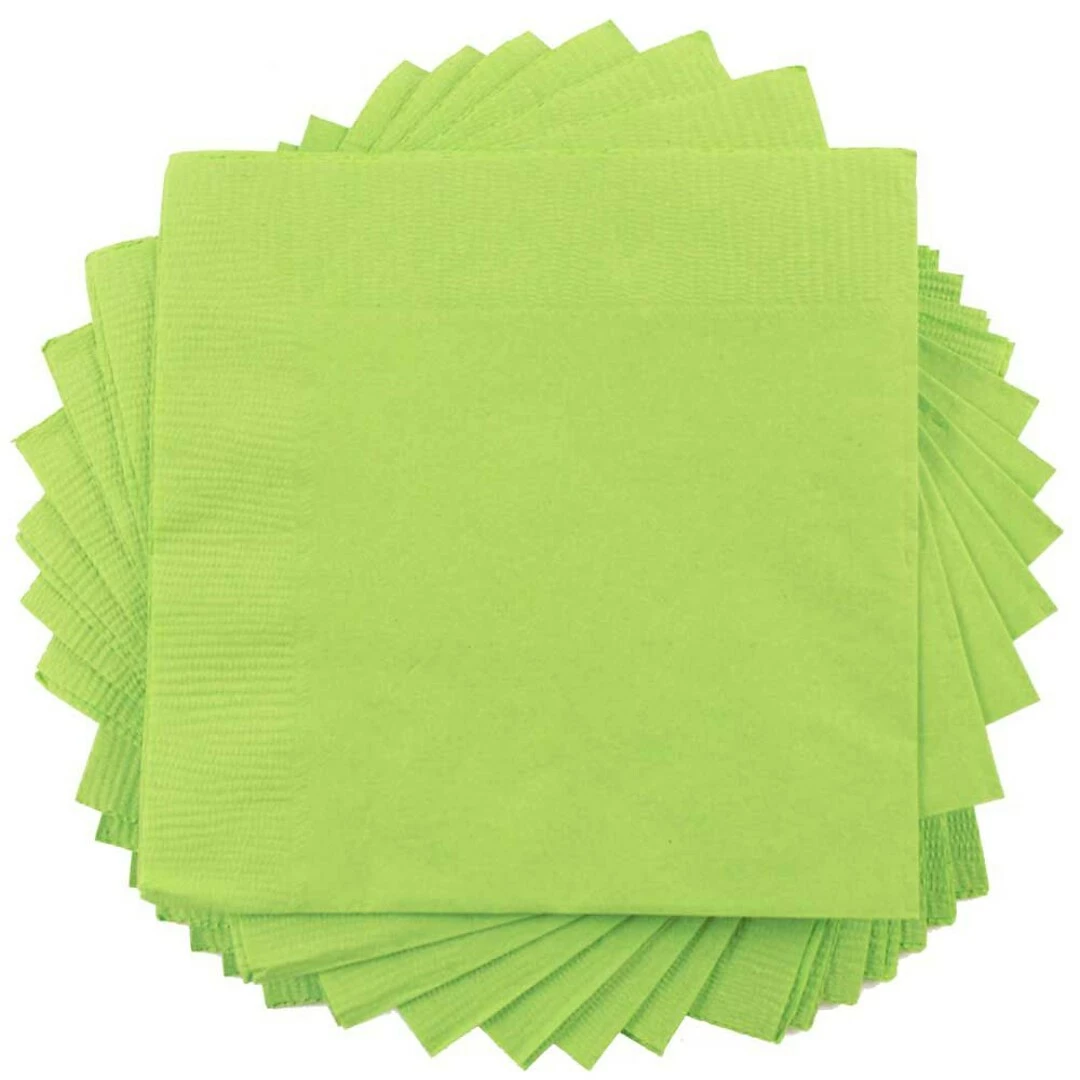 JAM Paper Beverage Napkin, 2-ply, Lime Green, 40 Napkins/Pack (5255620723)