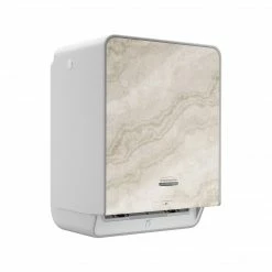 Kimberly-Clark Professional ICON Automatic Roll Towel Dispenser With Faceplate, Brushed Gray/Warm Marble (58740)