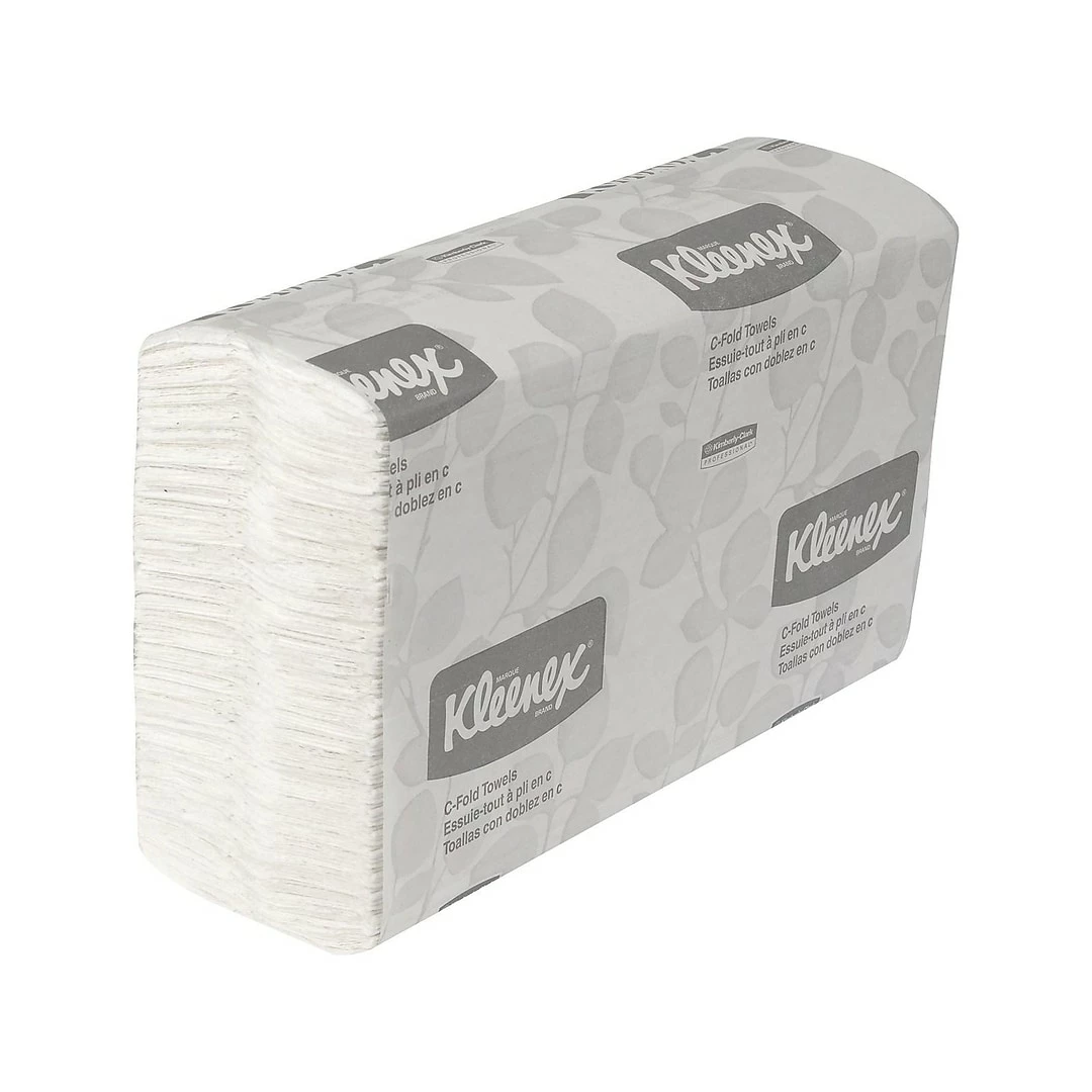 Kleenex C-Fold Paper Towels, 1-Ply, 150 Sheets/Pack, 16 Packs/Carton (01500) - Image 2