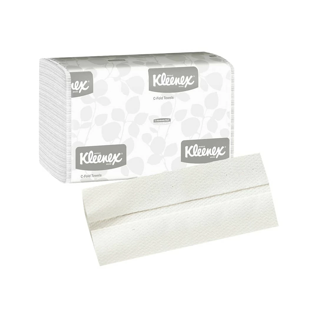 Kleenex C-Fold Paper Towels, 1-Ply, 150 Sheets/Pack, 16 Packs/Carton (01500) - Image 3