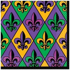 Amscan Fleur De Lis Lunch Napkins, 36 Per Pack, 3/Pack (711902)