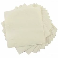 JAM Paper® Medium Lunch Napkins, 6 1/2 X 6 1/2, Ivory, 480/Box (6255620722b)