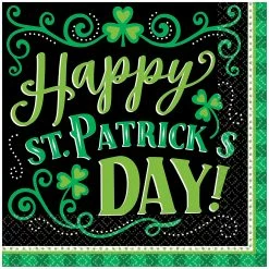 Amscan St. Patrick's Day Clover Me Lucky Lunch Napkins, 125/Pack (711906)