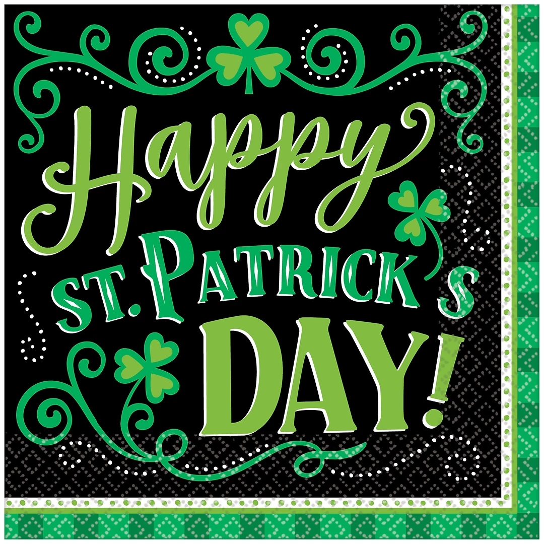 Amscan St. Patrick's Day Clover Me Lucky Lunch Napkins, 125/Pack (711906)