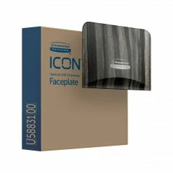 Kimberly-Clark Professional ICON Faceplate For Coreless Two-Roll Vertical Toilet Paper Dispensers, Ebony Woodgrain (58831)